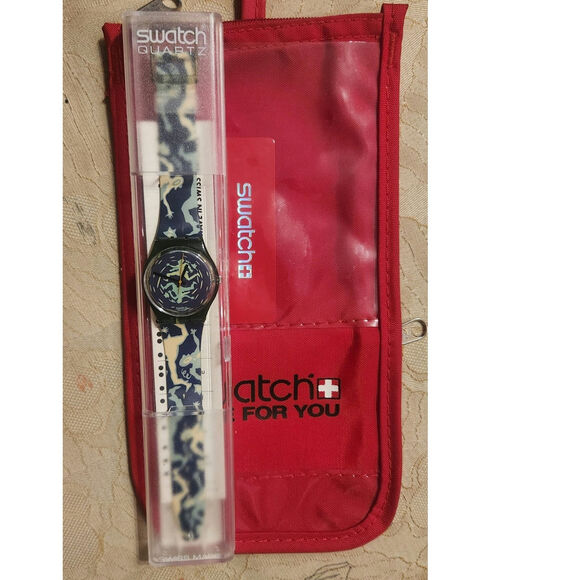 Swatch watch CRASH!!! GG111 1991 Standard Gents Designed by Massimo Giacon NOS - Picture 11 of 13
